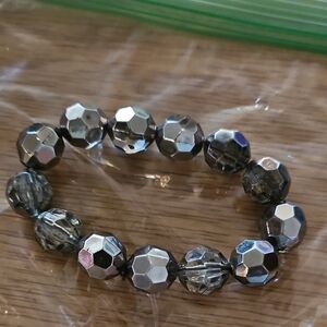 Elegant Silver Beaded Bracelet